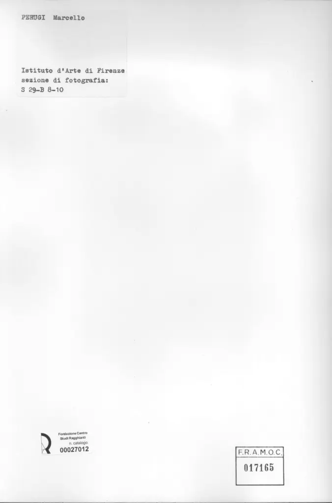 Anonimo , Perugi, Marcello - - , retro