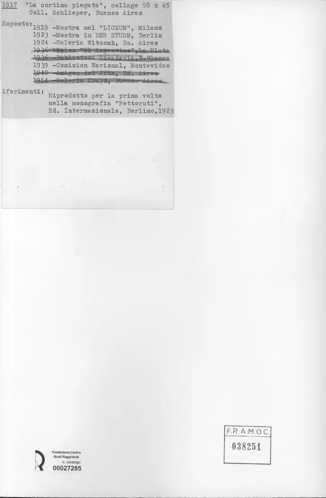 Anonimo , Pettoruti, Emilio ; Pettoruti, Emilio ; Pettoruti, Emilio ; Pettoruti, Emilio ; Pettoruti, Emilio - sec. XX; sec. XX; sec. XX; sec. XX; sec. XX -