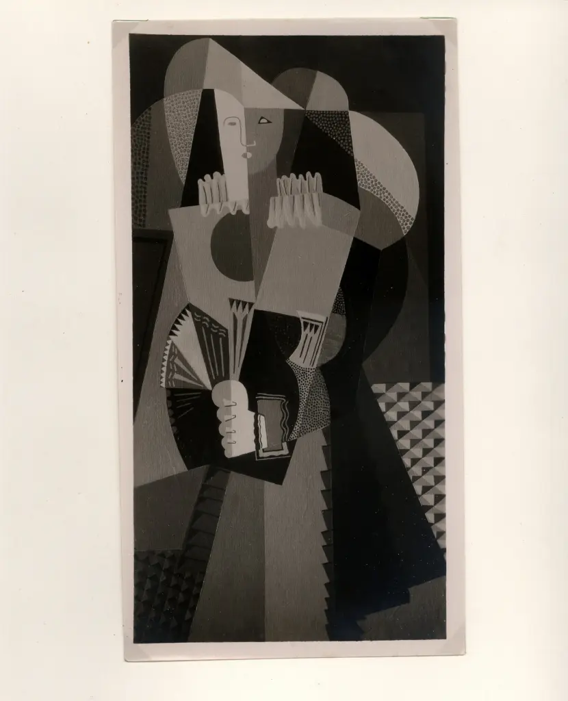 Pettoruti, Emilio , Signorina col ventaglio verde