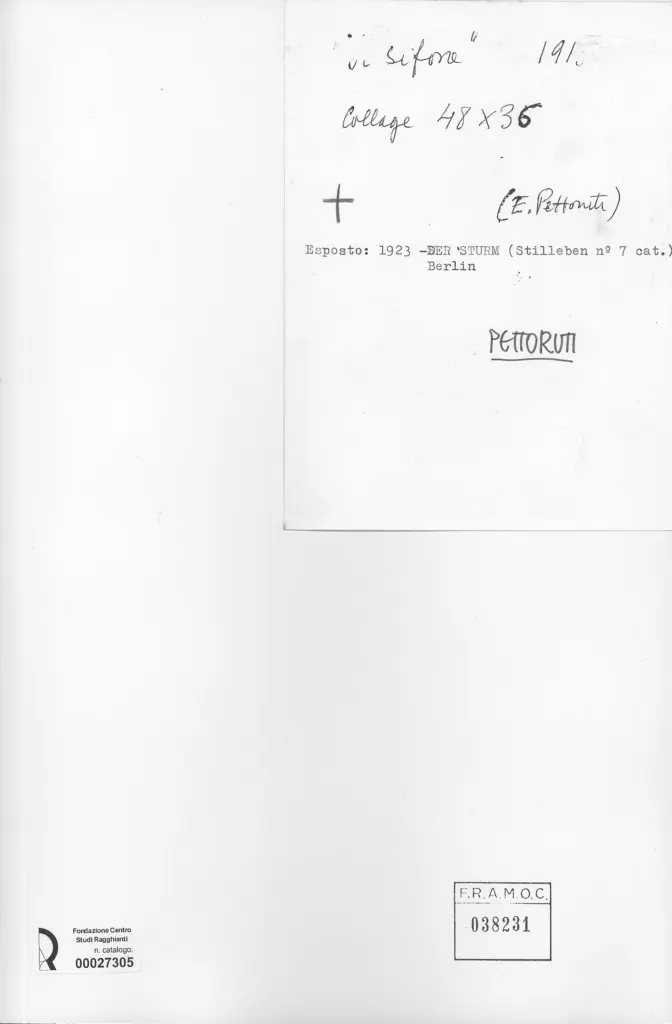 Anonimo , Pettoruti, Emilio - sec. XX - , retro