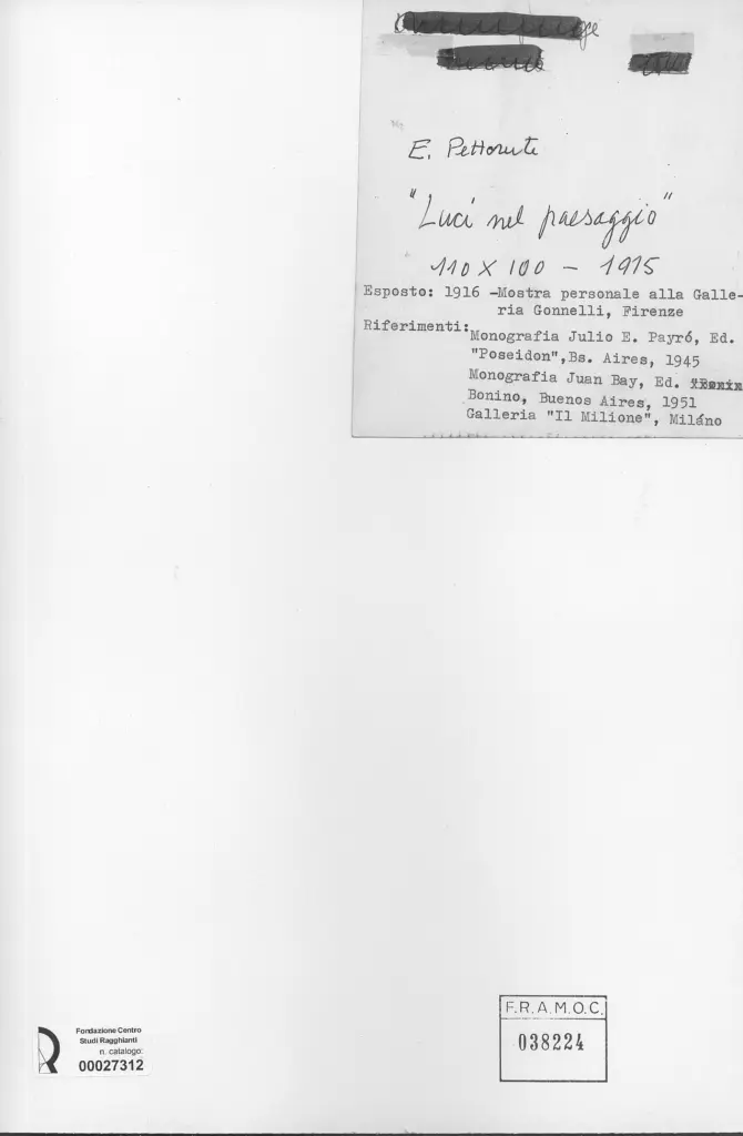 Anonimo , Pettoruti, Emilio ; Pettoruti, Emilio ; Pettoruti, Emilio - sec. XX; sec. XX; sec. XX - , retro