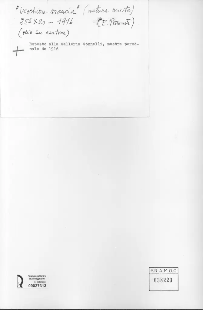 Anonimo , Pettoruti, Emilio - sec. XX - , retro