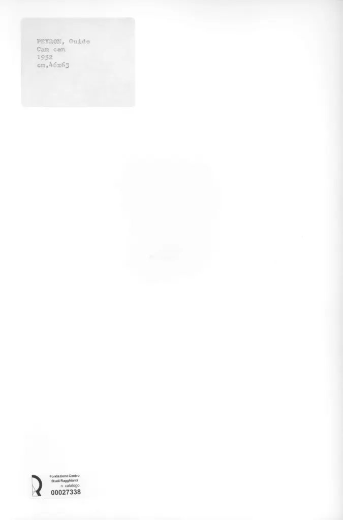 Anonimo , Peyron, Guido - sec. XX - Can can , retro