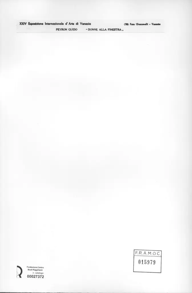 Giacomelli , Peyron, Guido - sec. XX - Donne alla finestra , retro