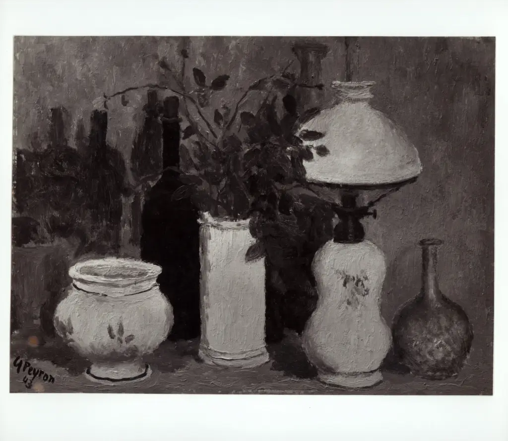 Anonimo , Peyron, Guido - sec. XX - Composizione natura morta , fronte