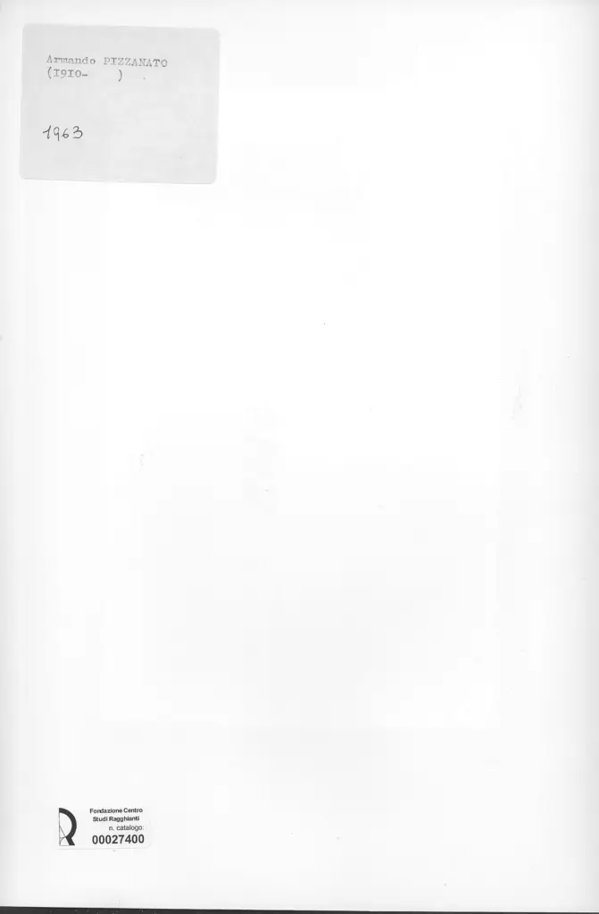 Anonimo , Pizzinato, Armando - sec. XX - , retro