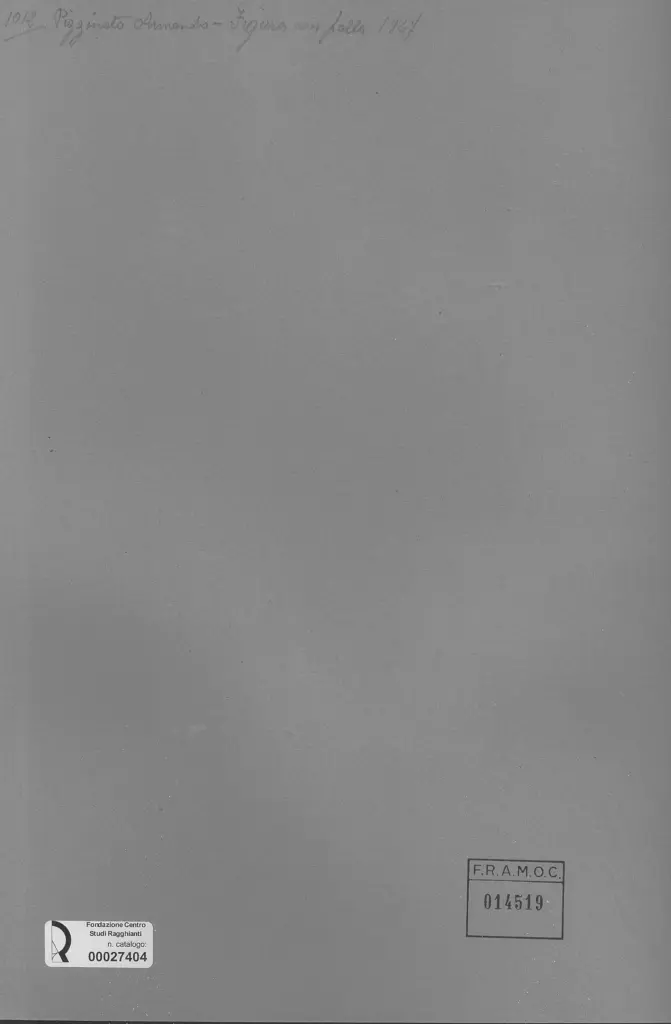 Anonimo , Pizzinato, Armando - sec. XX - , retro