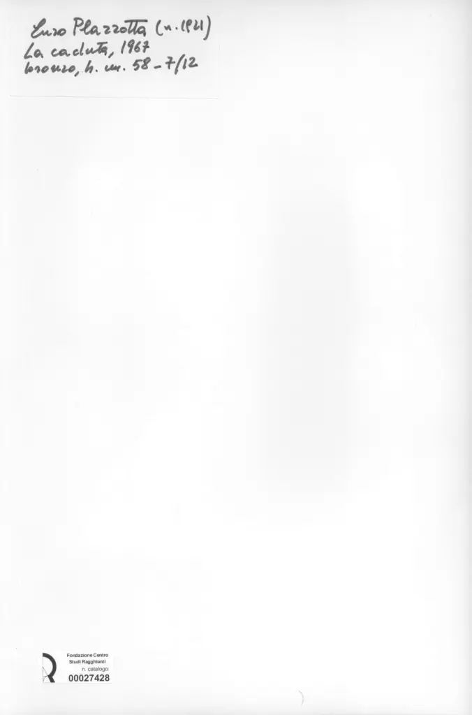 Anonimo , Plazzotta, Enzo - sec. XX - La caduta , retro