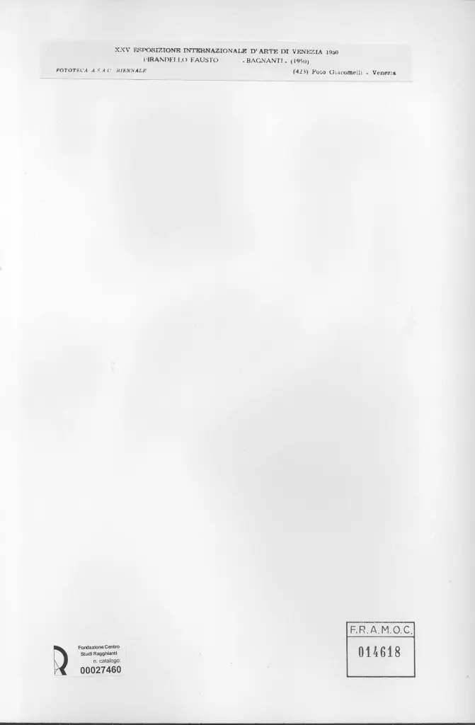 Giacomelli , Pirandello, Fausto - sec. XX - Bagnanti , retro