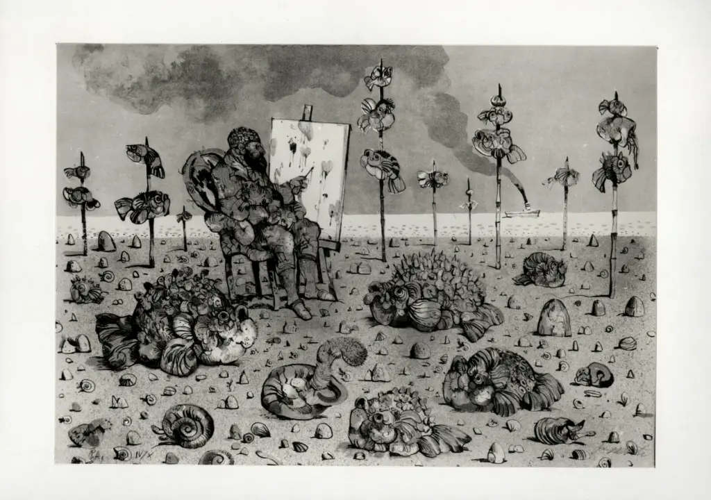 Possenti, Antonio , Pittore sulla spiaggia