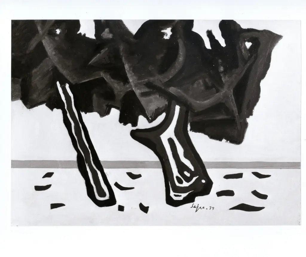 Anonimo , Pozzati, Severo - sec. XX - Alberi , fronte