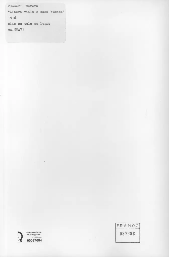 Anonimo , Pozzati, Severo - sec. XX - , retro