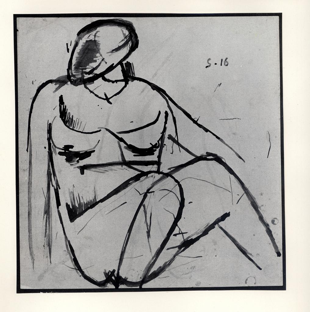 Anonimo , Pozzati, Severo - sec. XX - Figura femminile , fronte