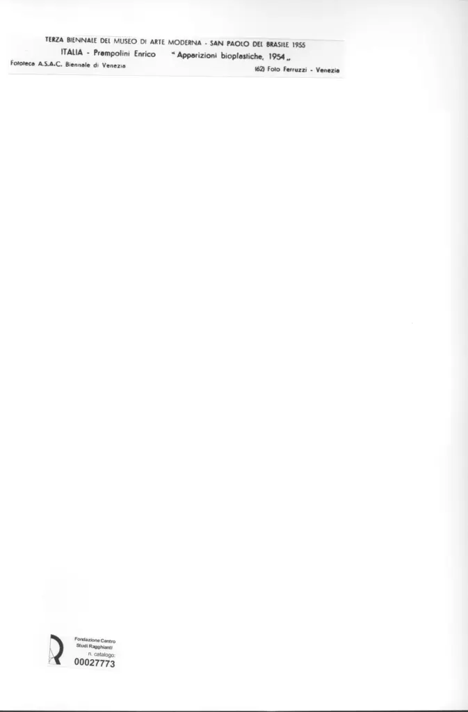 Fotografia Ferruzzi , Prampolini, Enrico - sec. XX - Apparizioni bioplastiche , retro