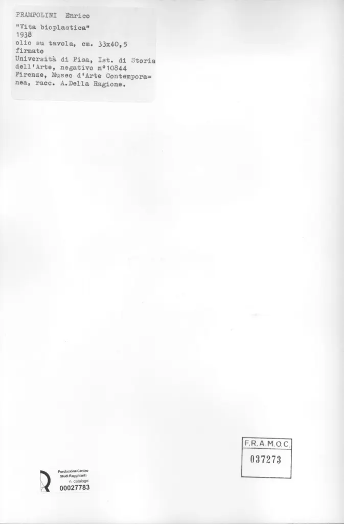 Universit&agrave; di Pisa. Dipartimento di Storia delle Arti , retro