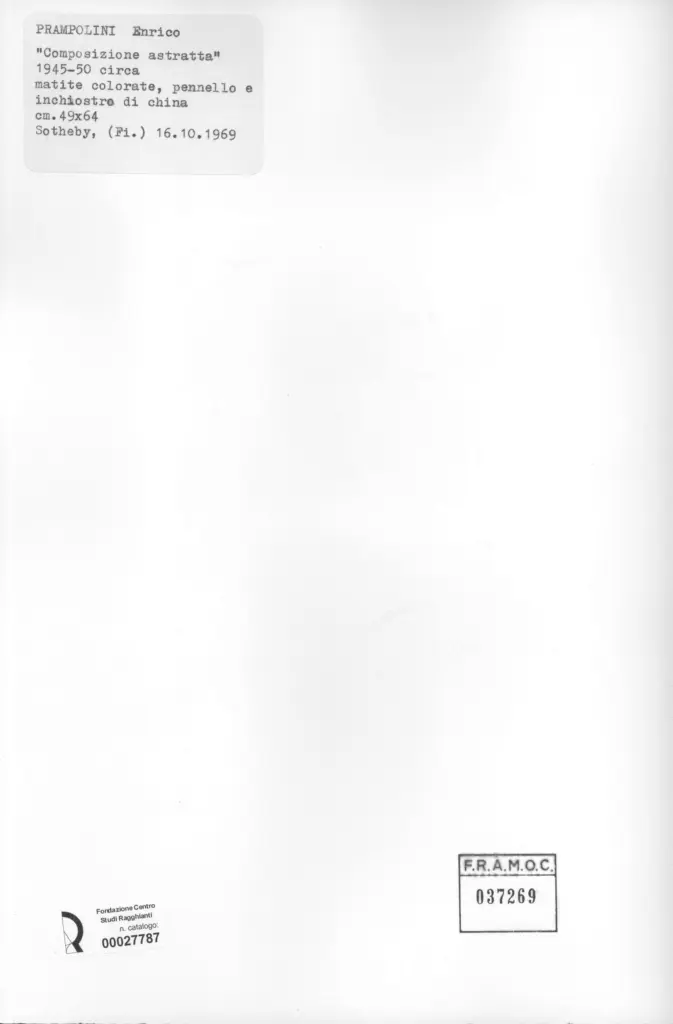Anonimo , Prampolini, Enrico - sec. XX -