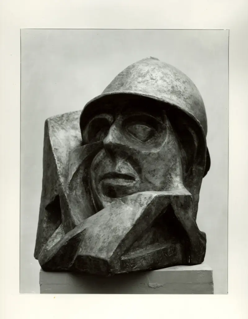 Fotografia Ferruzzi , Prampolini, Enrico - sec. XX - Compenetrazione di figura nel suo ambiente-ritratto del fratello , fronte