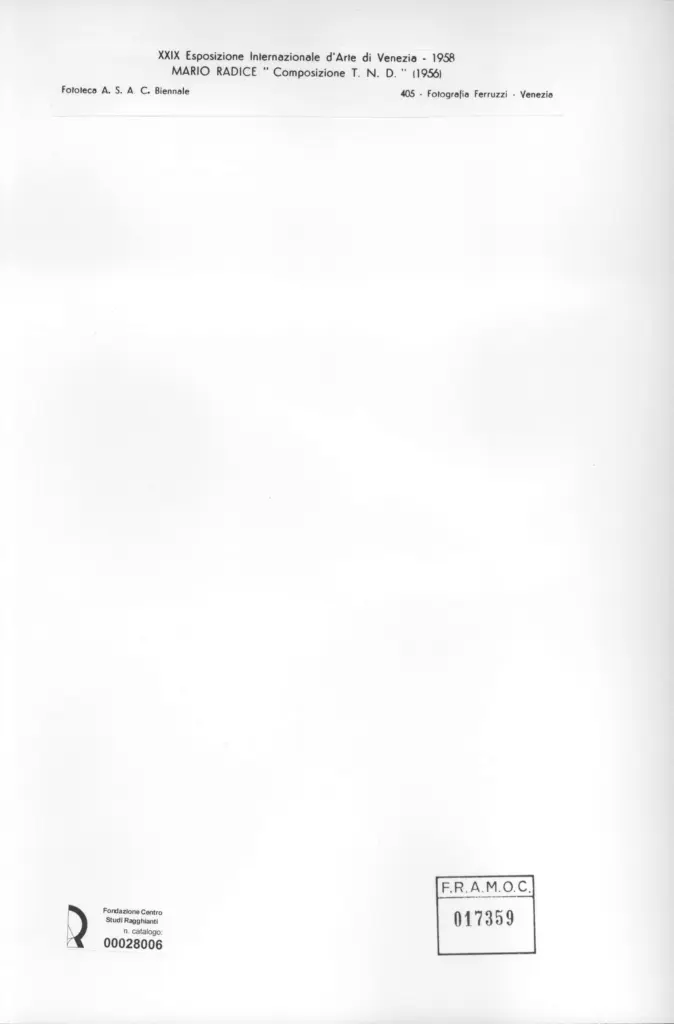 Fotografia Ferruzzi , Radice, Mario - sec. XX - Composizione T.N.D. , retro