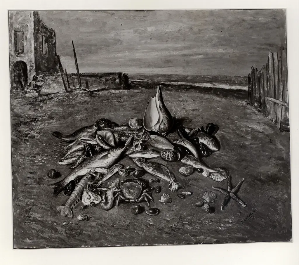 Rambaldi, Emanuele , Pesci in un paesaggio