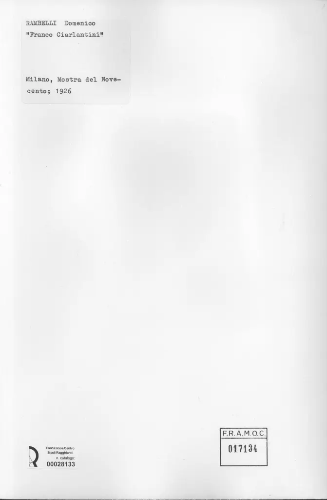 Giacomelli , Rambelli, Domenico - sec. XX - Medaglia d'oro Bruno Mussolini , retro