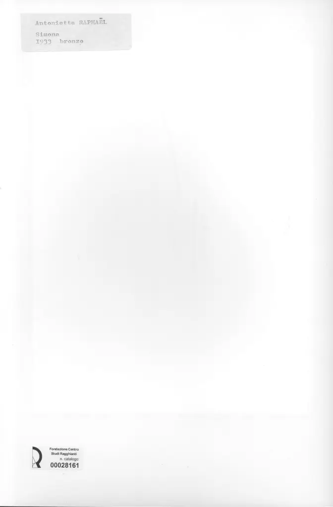 Anonimo, Anonimo , Raphael Mafai, Antonietta - sec. XX - , retro