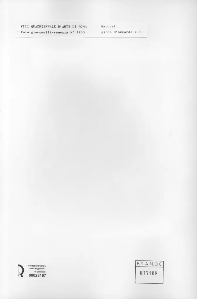 Giacomelli , Raphael Mafai, Antonietta - sec. XX - Gioco d'azzardo , retro