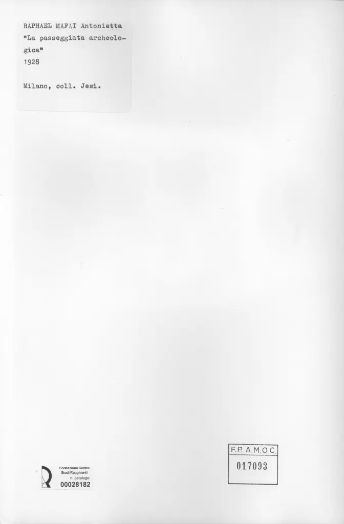 Anonimo , Raphael Mafai, Antonietta - sec. XX -