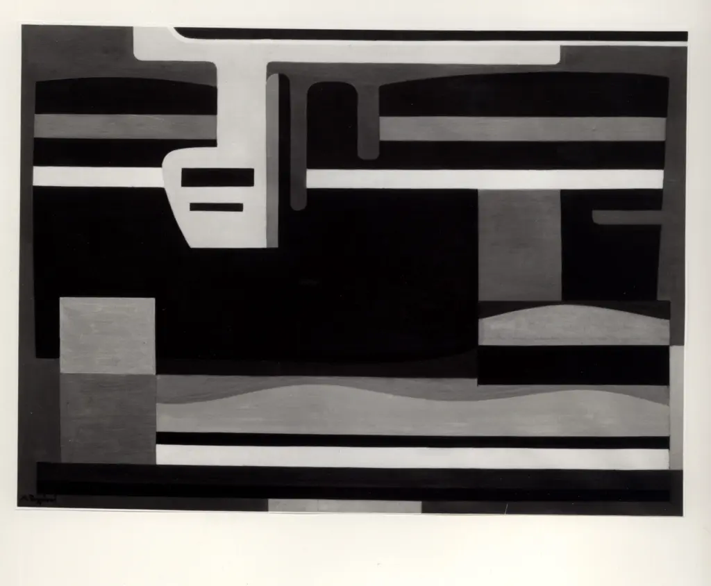 Giacomelli , Reggiani, Mauro - sec. XX - Composizione in blu , fronte