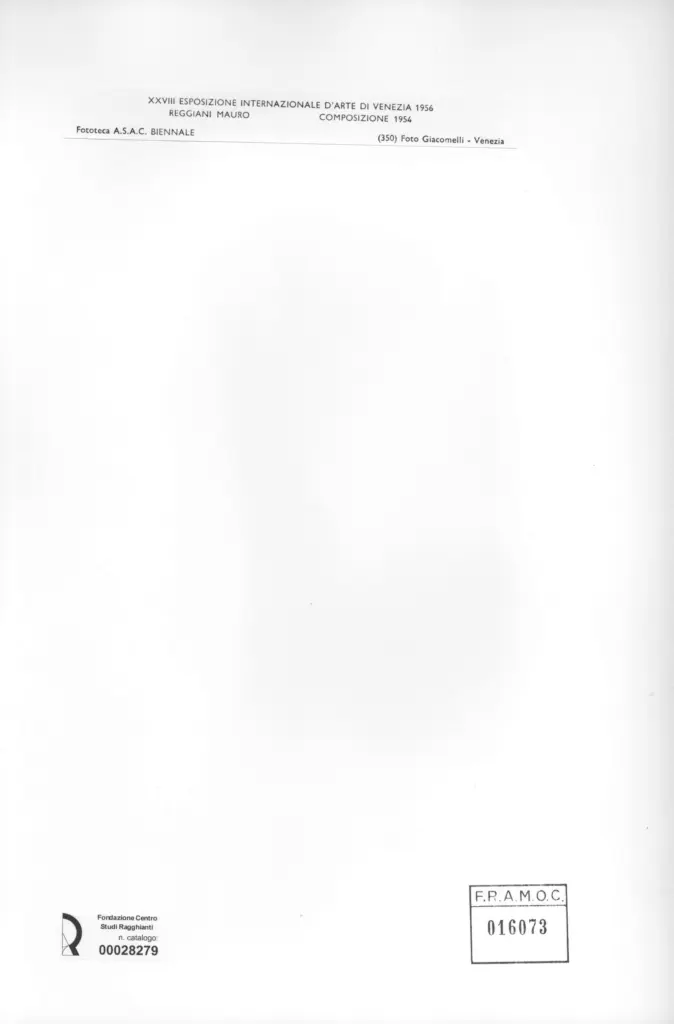 Giacomelli , Reggiani, Mauro - sec. XX - Composizione , retro