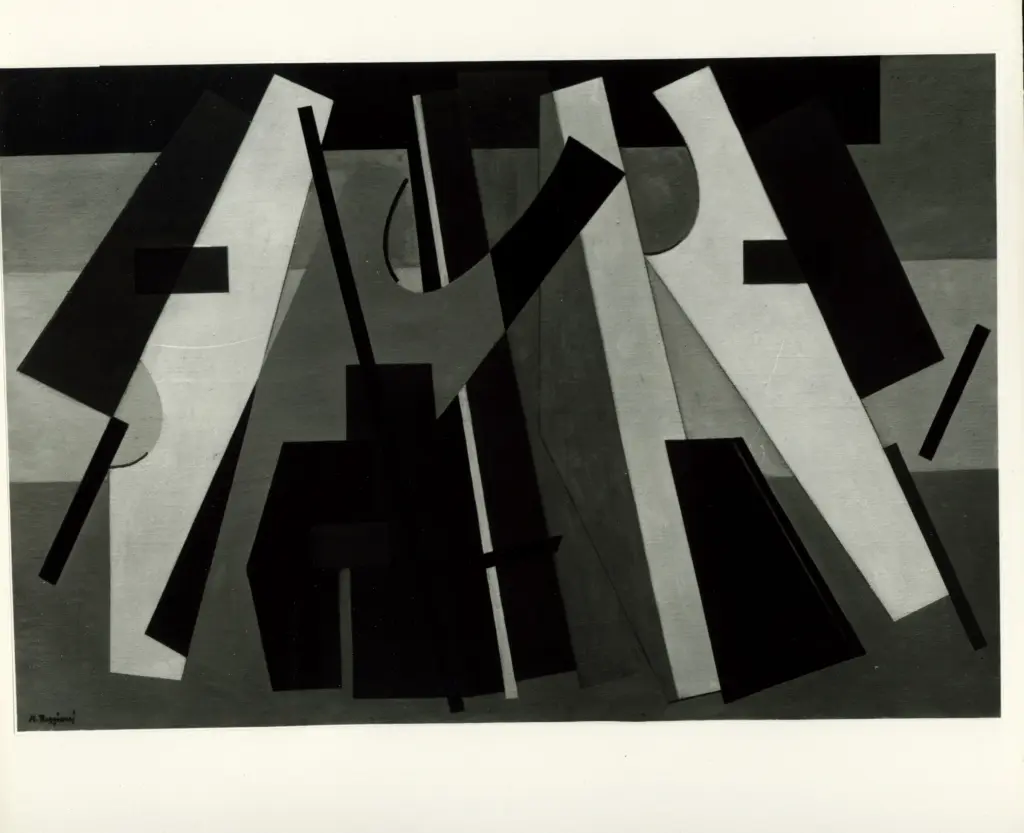 Giacomelli , Reggiani, Mauro - sec. XX - Composizione a ventaglio , fronte