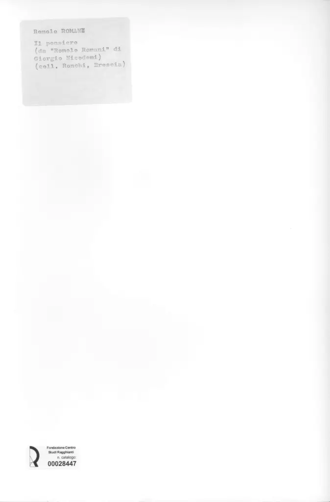 Anonimo , Romani, Romolo - - , fronte