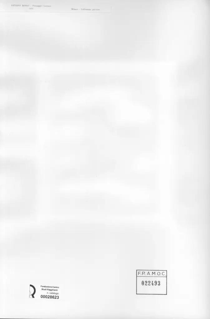 Anonimo , Rosai, Ottone - sec. XIX - Paesaggio toscano , retro