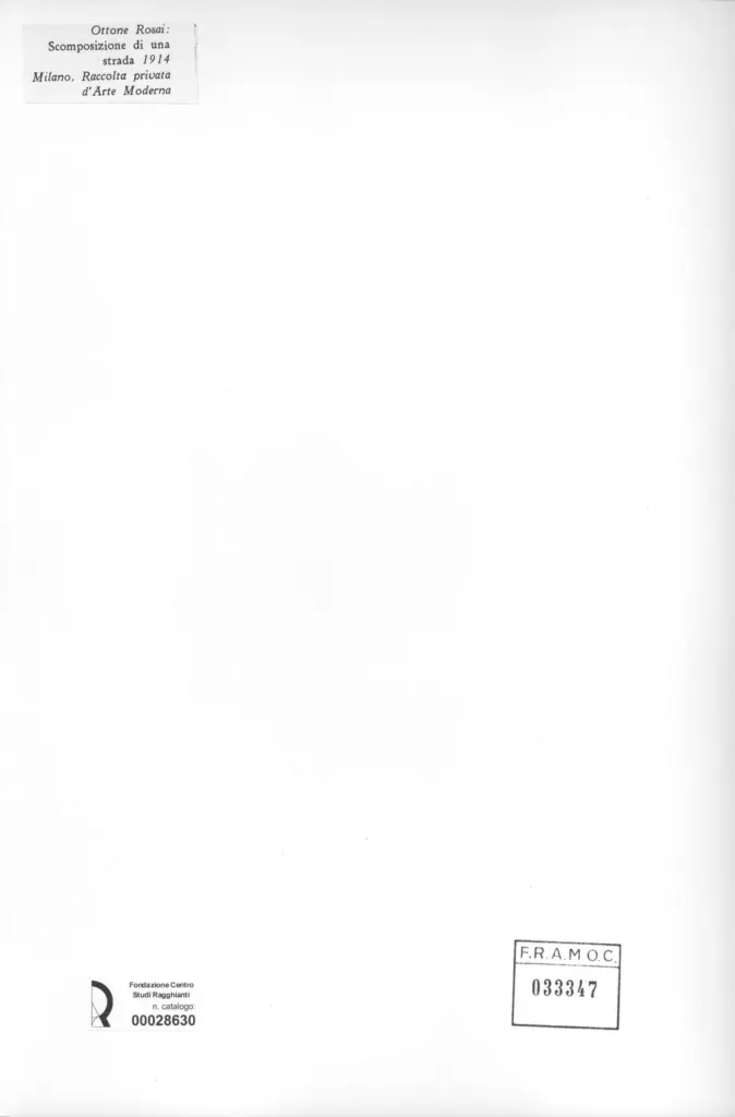 Anonimo , Rosai, Ottone - sec. XX - Scomposizione di una strada , retro