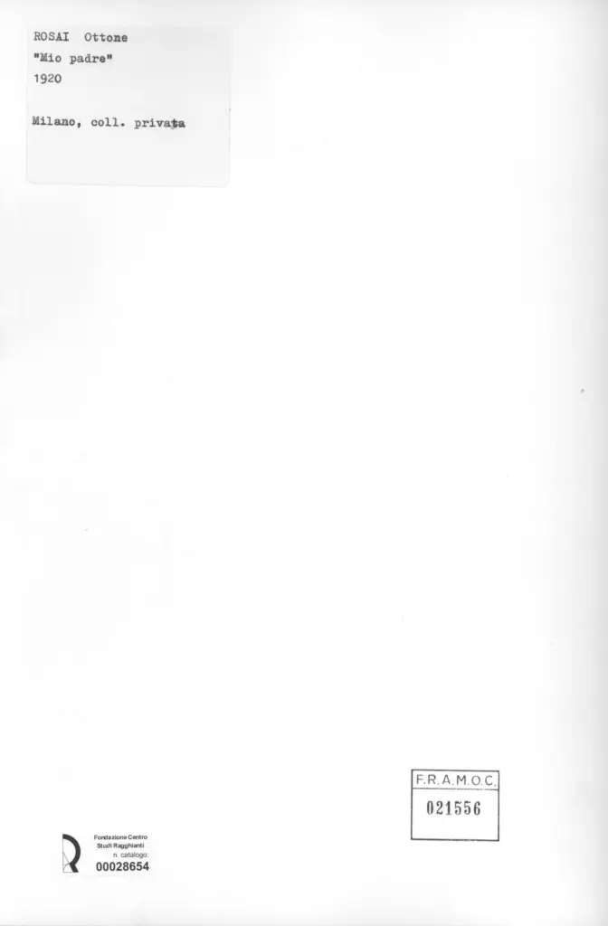 Anonimo , Rosai, Ottone - sec. XX - Mio padre , retro