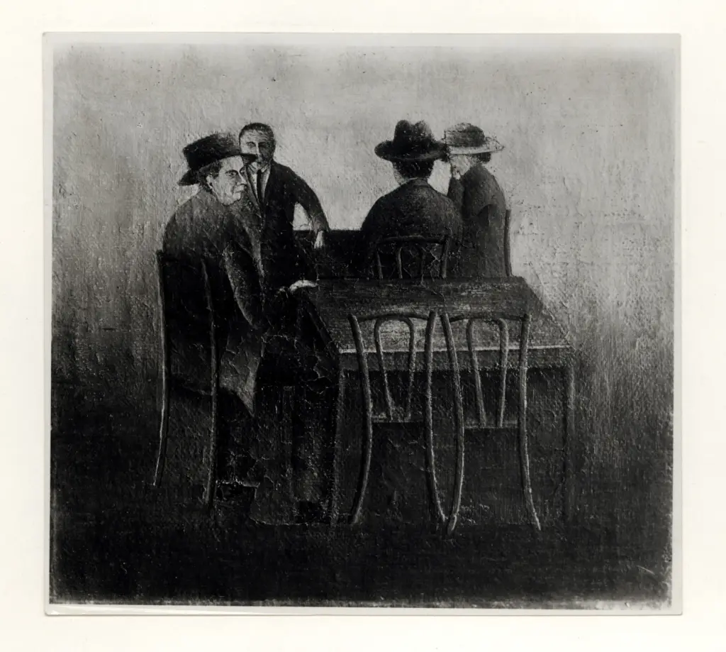 Anonimo , Rosai, Ottone - sec. XX - L'attesa , fronte