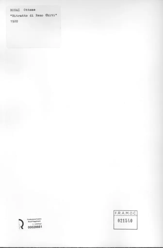 Anonimo , Rosai, Ottone sec. XX , retro