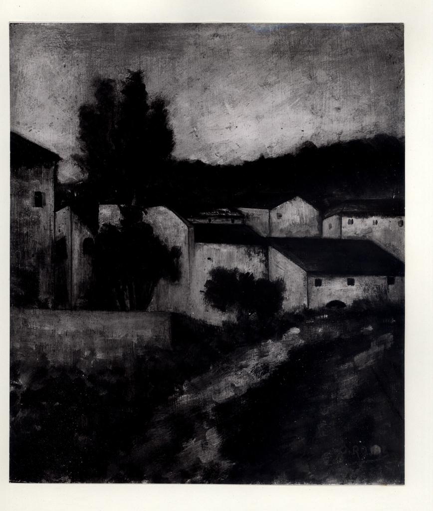 Anonimo , Rosai, Ottone - sec. XX - Paesaggio , fronte