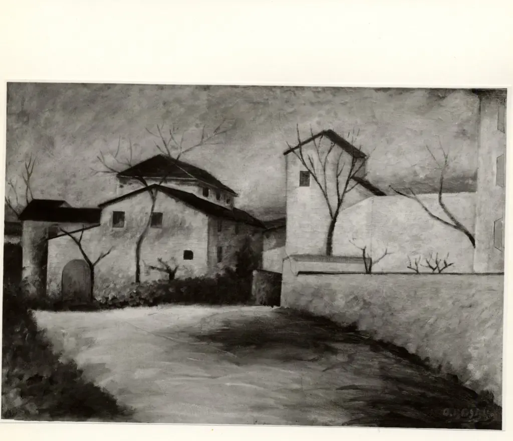 Giacomelli , Rosai, Ottone - sec. XX - Paesaggio , fronte