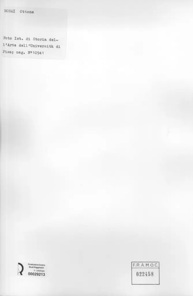 Universit&agrave; di Pisa. Dipartimento di Storia delle Arti , retro