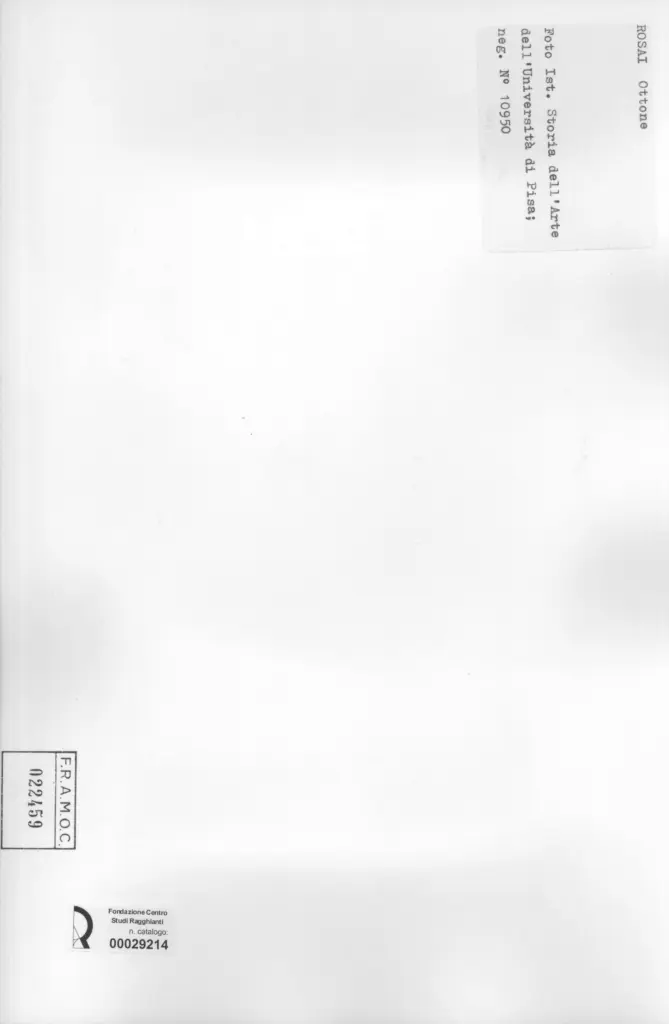 Universit&agrave; di Pisa. Dipartimento di Storia delle Arti , retro