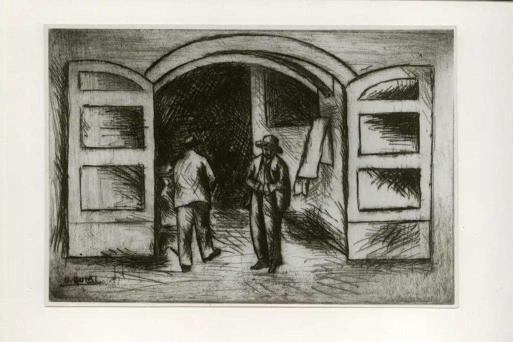 Rosai, Ottone , Uomini all'entrata di un portone