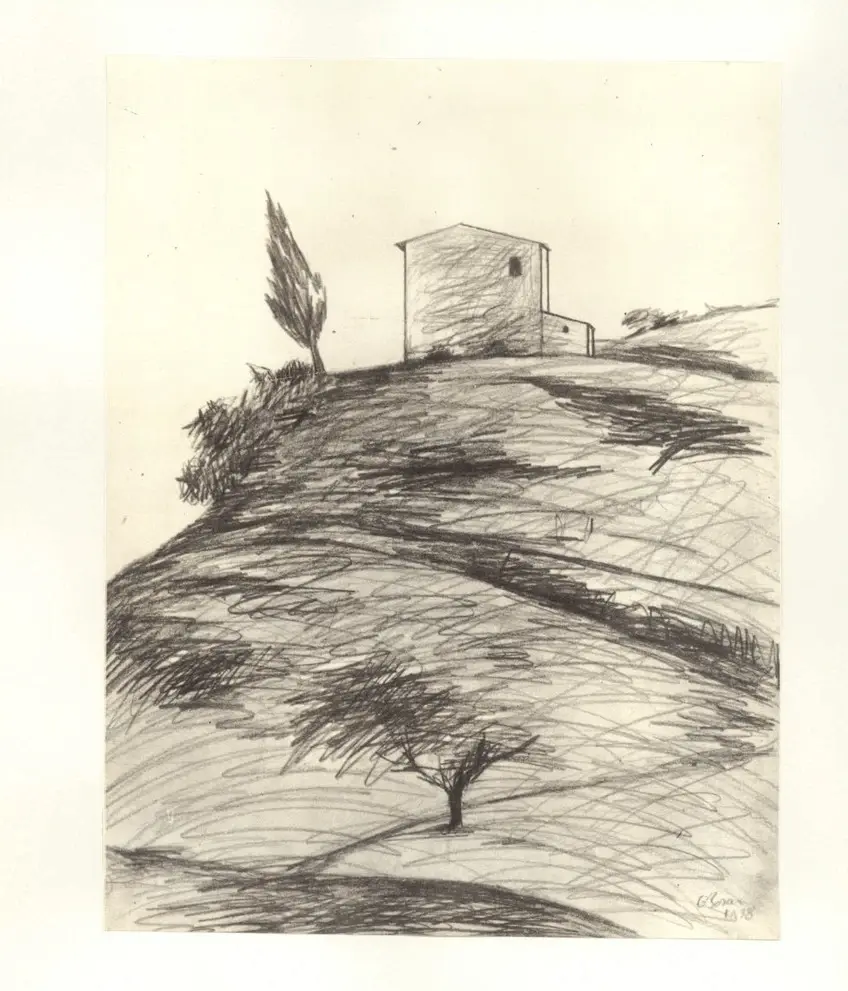 Rosai, Ottone , Veduta di una casa in collina