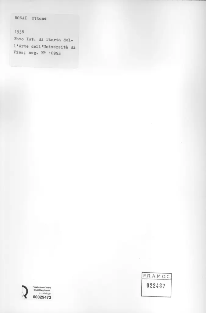 Universit&agrave; di Pisa. Dipartimento di Storia delle Arti , retro