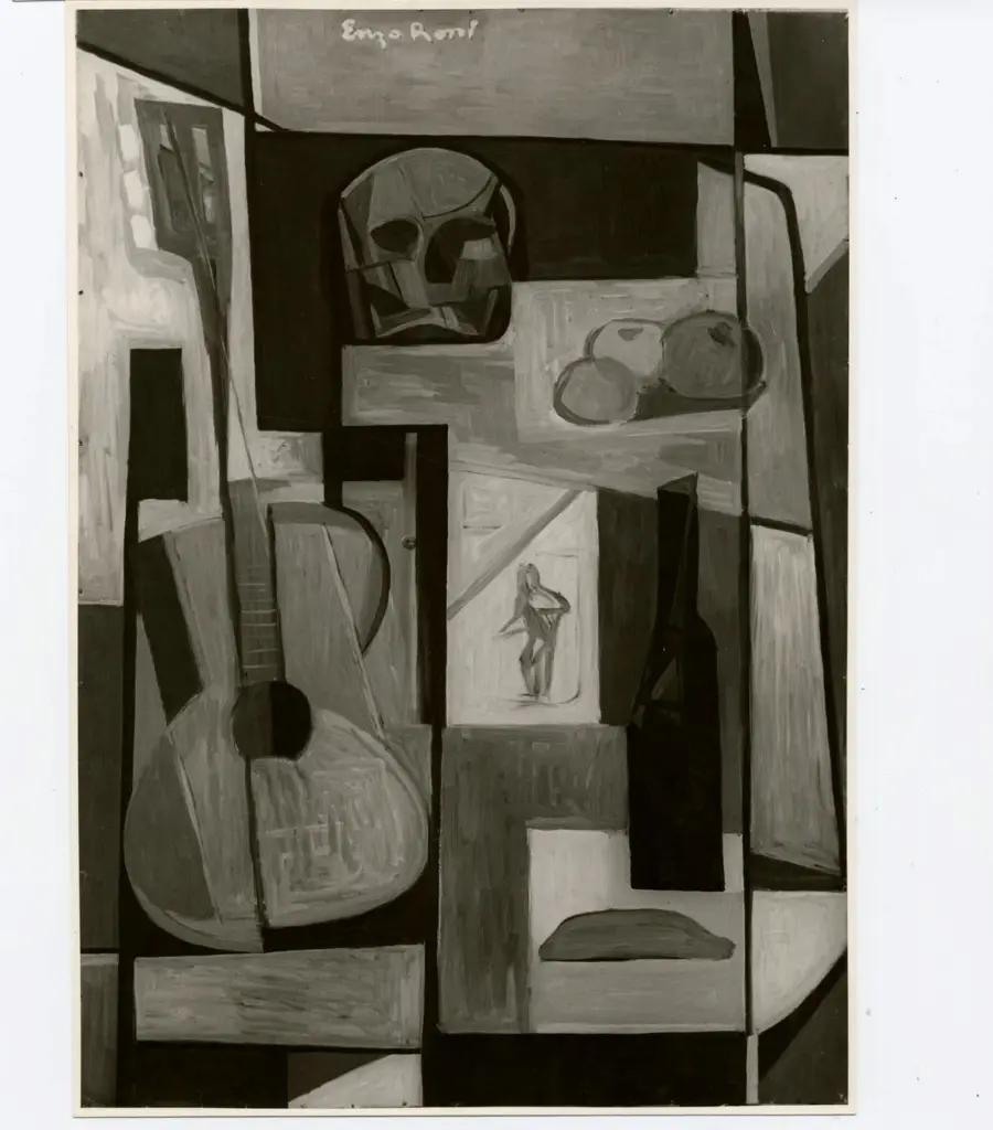 Rossi, Enzo , Oggetti nello studio, luce elettrica -