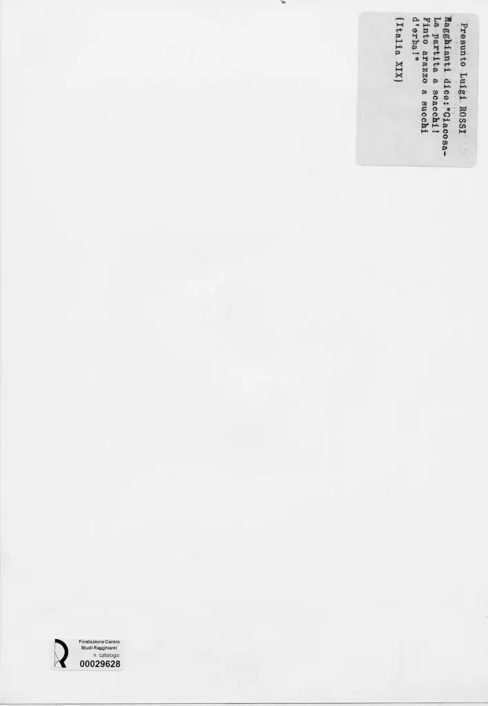 Anonimo , Rossi, Luigi - attr. - - , retro