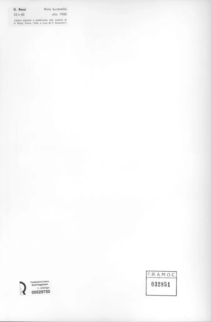Anonimo , Rossi, Gino - sec. XX - Nina buranella , retro