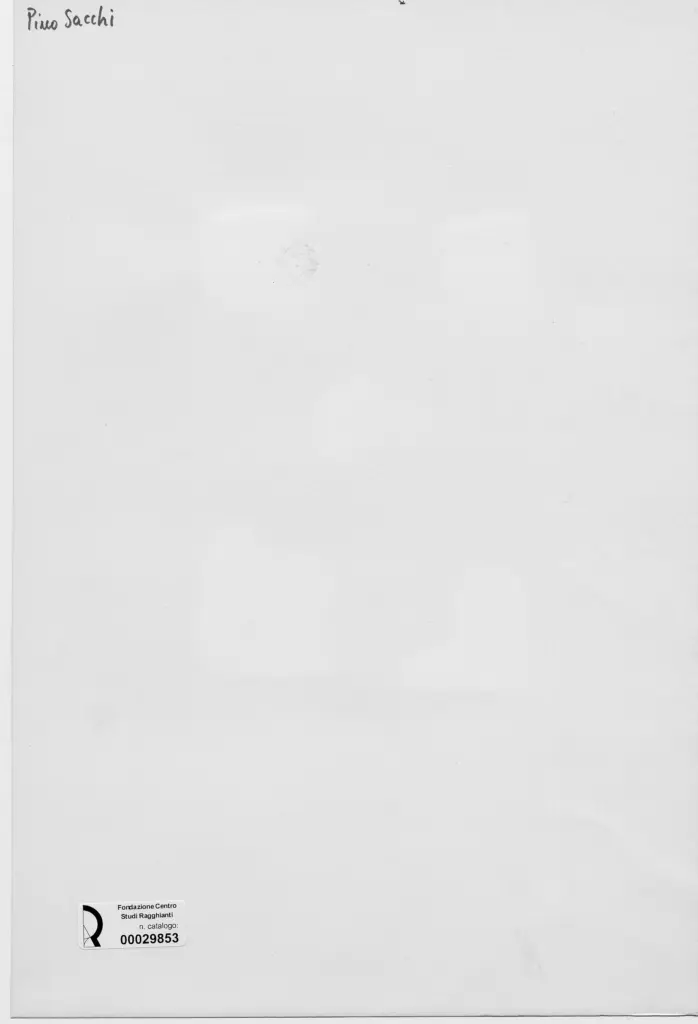 Anonimo , Sacchi, Pino - sec. XX - Volto , retro