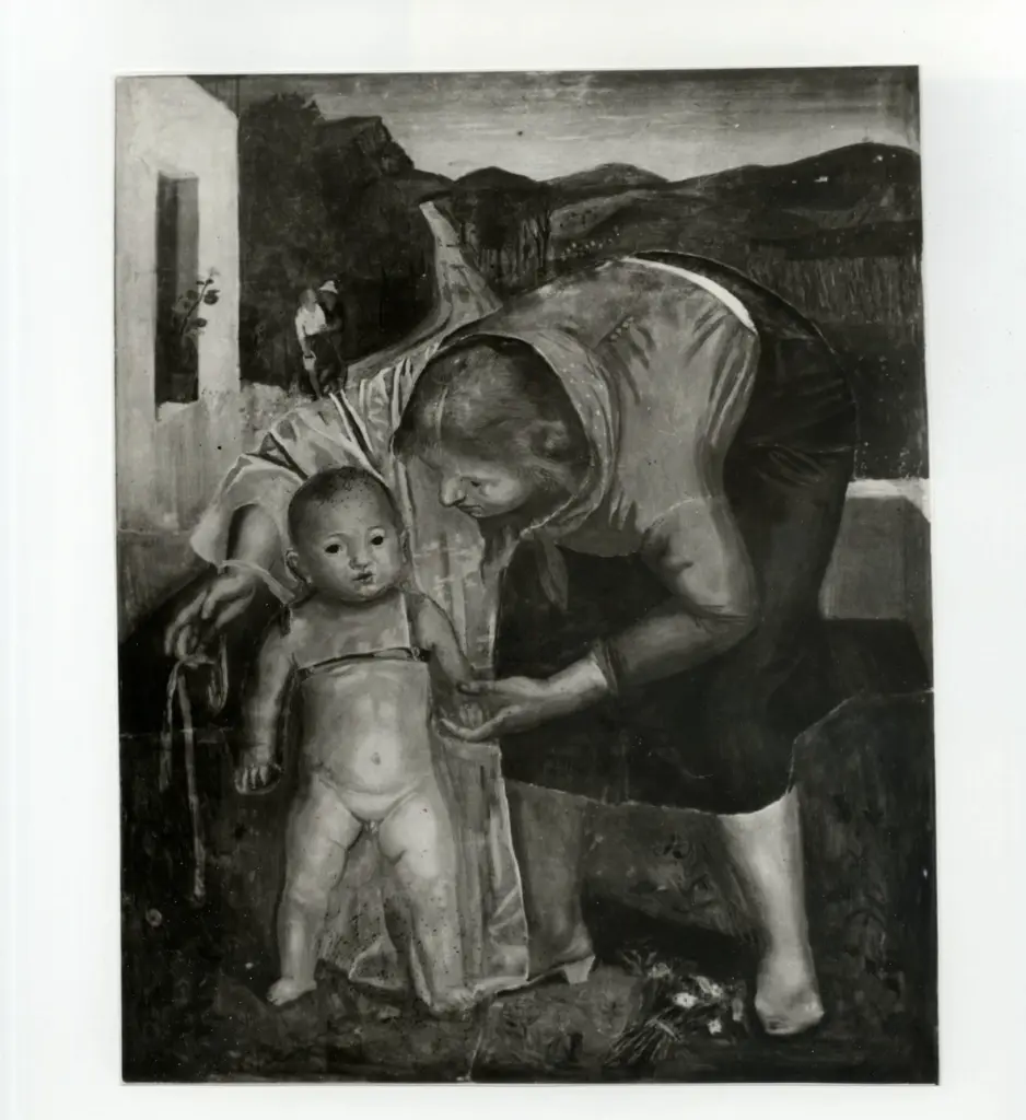 Saetti, Bruno , Madre in campagna