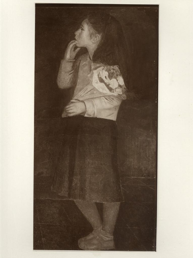 Fiorentini , Saetti, Bruno - sec. XX - Bimba con fiori , fronte
