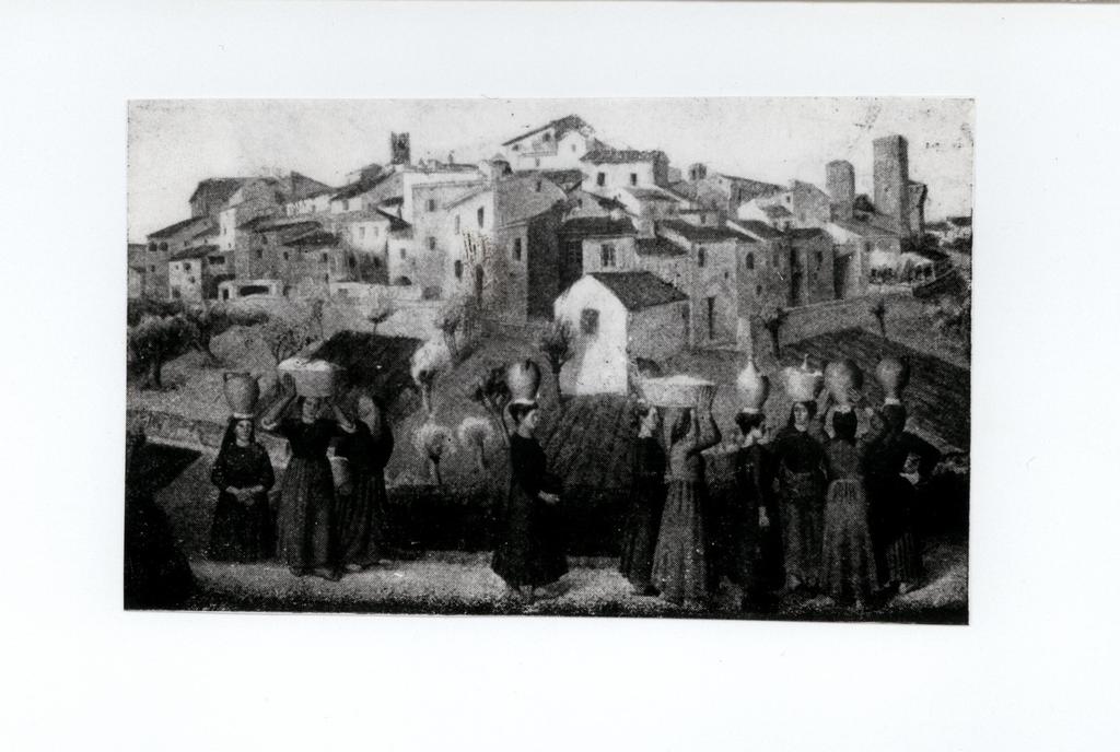 Anonimo , Salietti, Alberto - sec. XX - Paesaggio con figure , fronte
